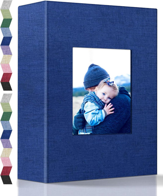 popotop Photo Album 4x6-200 Photos Photo Books with 200 Horizontal Pockets,Linen Cover Albums for Family Wedding Anniversary Baby Vacation Pictures