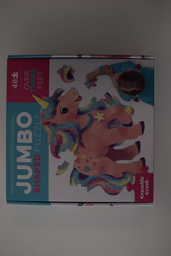 Crocodile Creek Above + Below 48-Piece Jigsaw Floor Puzzle - Fun Floor Puzzles for Kids Ages 4-8, Jumbo Unicorn