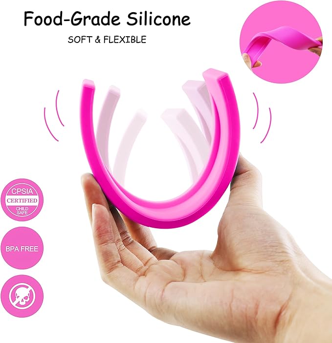 Silicone Stacking Toys for Babies, Rainbow Stacker, Montessori Nesting Blocks Soft Building Toys Large Sensory Stacking Toys for Creative Play & Learning, for Toddlers, 7CPS