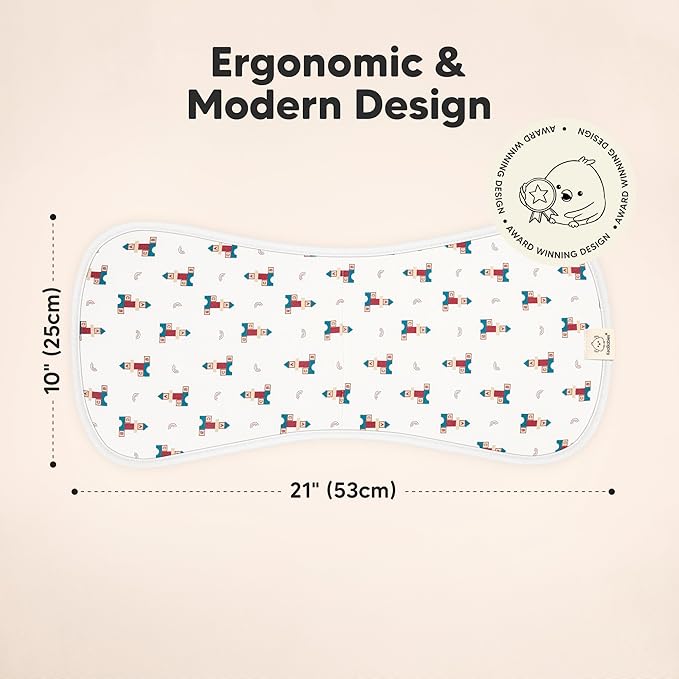 Organic Burp Cloths Baby Boy & Girl - 5-Pack Super Absorbent Cotton Burping Cloths for Babies, Soft & Plush Newborn Spit Up Rags, Infant Towels for Milk Spit Up, Unisex, Large 21" x 10" (Toy Land)