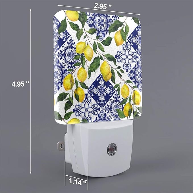 Led Night Light, Lemon Decorative Plug in Nightlights,with Smart Auto Dusk to Dawn Night Light for Bedroom, Kitchen, Nursery, Bathroom