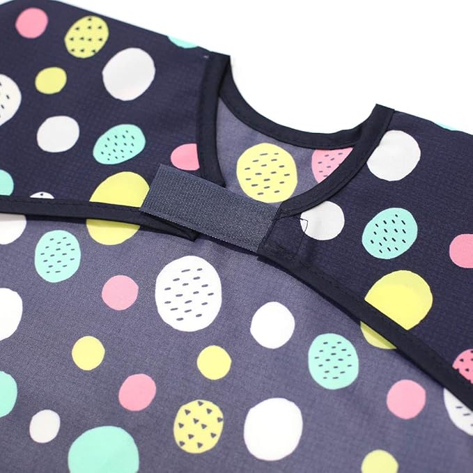 Long Sleeve Waterproof Bib for Toddlers – Feeding Smock for Baby Mealtime, Self-Feeding, Painting & Messy Play, BPA-Free