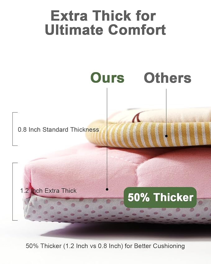 Premium Foam Baby Play Mat 71" x 59" with Removable Cover, Extra Thick Padding Playpen Mat, Non-Slip Floor Mat, Stylish & Easy to Clean for Crawling Baby, Infants & Toddlers, Pink