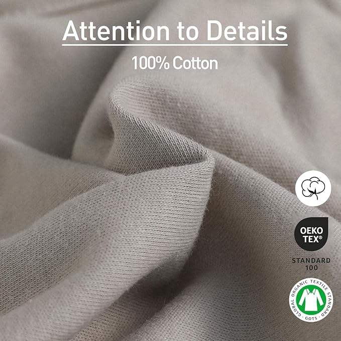 GLLQUEN BABY Organic Swaddle Sleep Sacks for Newborn - Baby Swaddles 0-3 Months, 3-Pack Newborn Swaddling Sack, Gray Stripe & Animal World, Baby Swaddle Blanket Wrap (Small/Medium)