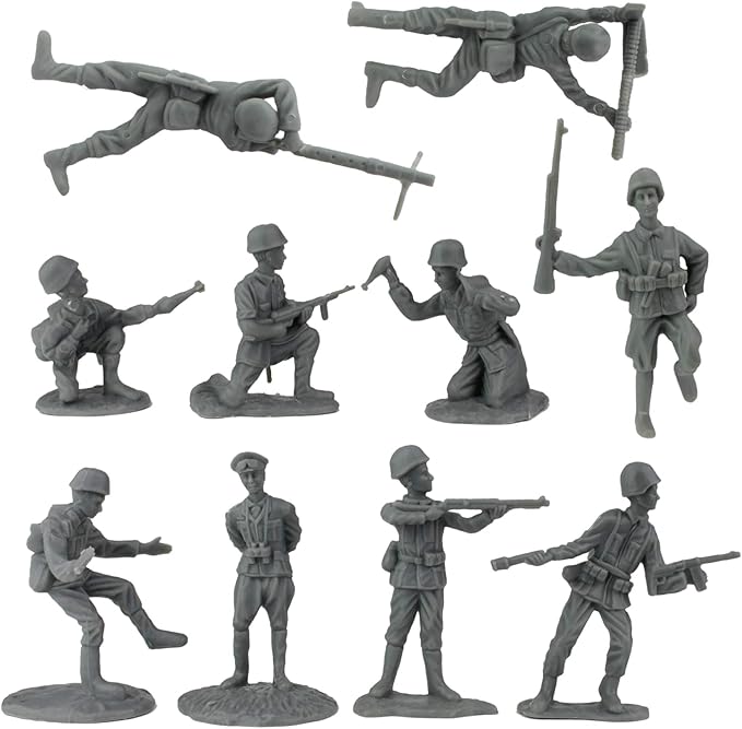 BMC WW2 D-Day Tank Battle - 36pc Plastic Army Men Playset