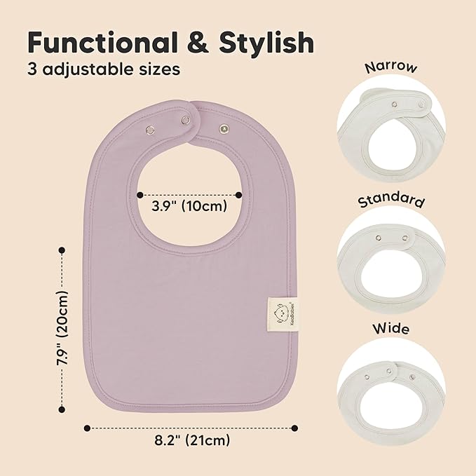 KeaBabies 8-Pack Organic Baby Bibs for Boys, Girls - Super Absorbent Cotton Drool Bibs for Baby Girl & Boy, Teething Toddler, Drooling Newborn, Ultra Soft & Machine Washable (Embrace)