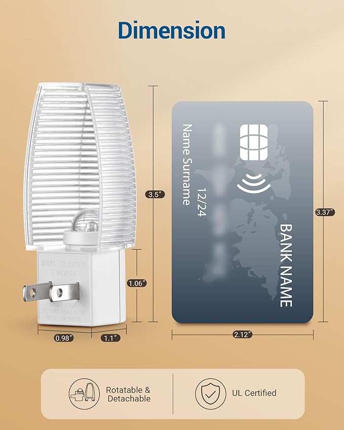 DEWENWILS Plug in Night Light with Switch, Manual ON Off LED Nightlight for Kids, Nursery, Bedroom, Bathroom, Hallway, Stairways, Corridor, Garage, Warm White, UL Listed, 4 Pack