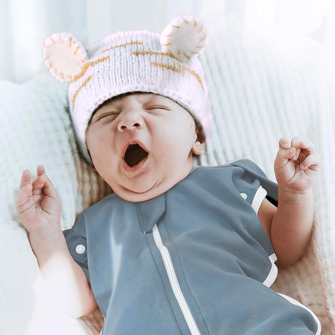 2-Pack Baby Transitional Swaddle Sleep Sack - Arms Up Swaddle 6-9 Months for Baby Boys, Newborn Sacks with Cuff Removable & 2-Way Zipper, Blue Dolphin Cotton Sleep Sack