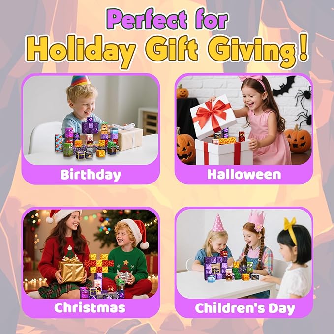 100 PCS Magnetic Blocks - Magnetic Building Blocks Toys for Kids, Stacking Magnets for Kids, STEM Sensory Toys, Christmas Birthday Gifts for Boys and Girls Ages 3+ Years Old