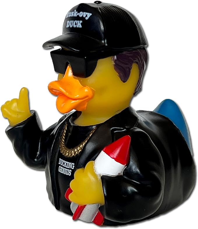 CelebriDucks - Musk-Ovy Duck - Ducking Genius - Floating Rubber Ducks - Collectible Bath Toy Gift for Kids & Adults of All Ages