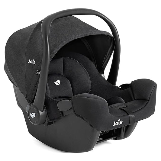 Joie Rue Lightweight Infant Car Seat & Anti-Rebound Base –Side-Impact Protection, 5-Point Harness, and UPF 50+ Canopy for Newborns and Infants (Shale Dark)