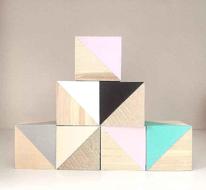 30 PCS 2 Inch Wood Blocks, 5x5x5cm Premium Natural Solid Blank Wooden Cubes Set, Square Unfinished Craft Wood Blocks Bulk for Crafting DIY Projects