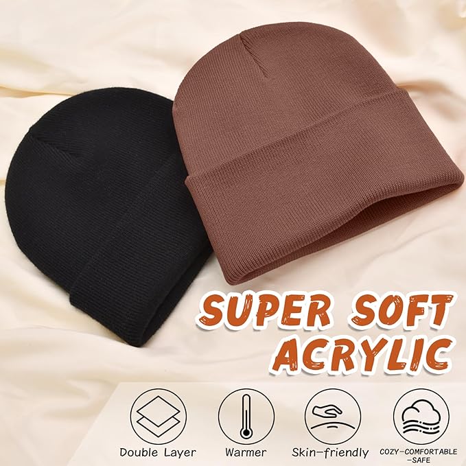 ZOORON Toddler Beanie Baby Beanies for Boys Girls Kids Winter Hats Children Knit Warm Caps 0-12years