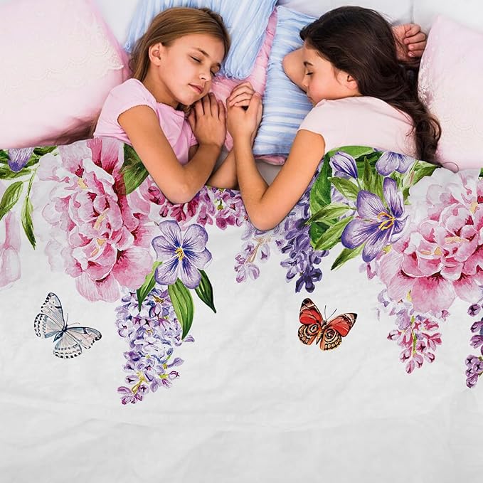 EVER2000 Personalized Baby Blanket for Girls, Custom Floral Baby Blanket with Name, Soft & Fuzzy Newborn Receiving Blankets for Toddler, Customized Baby Gifts for Birthday Baby Shower