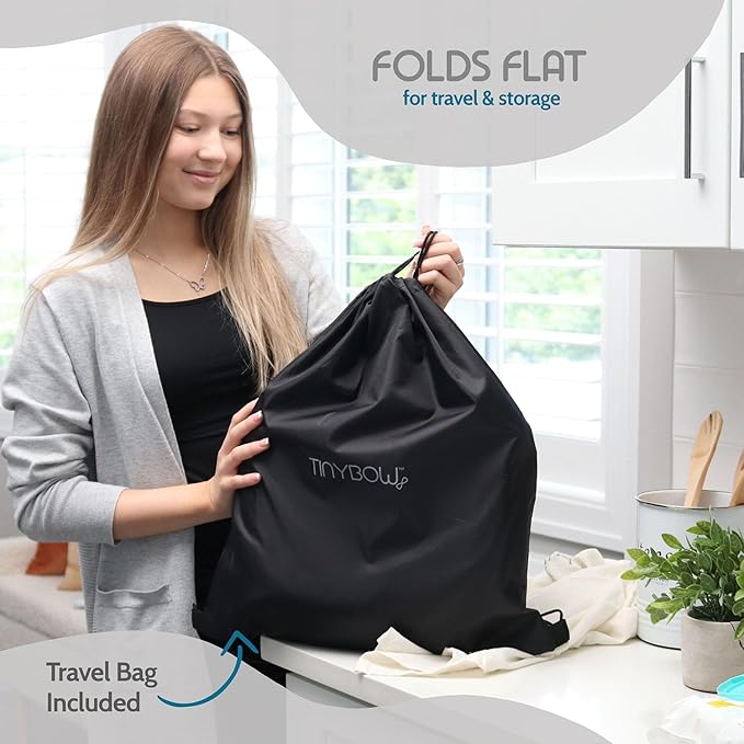 Tinybow Hook On High Chair for Baby, High Chair That Attaches to Table - Clip On High Chair to Table, Portable High Chair for Travel, Highchair for Baby Seat - Portable Baby Chair for Eating, Gray