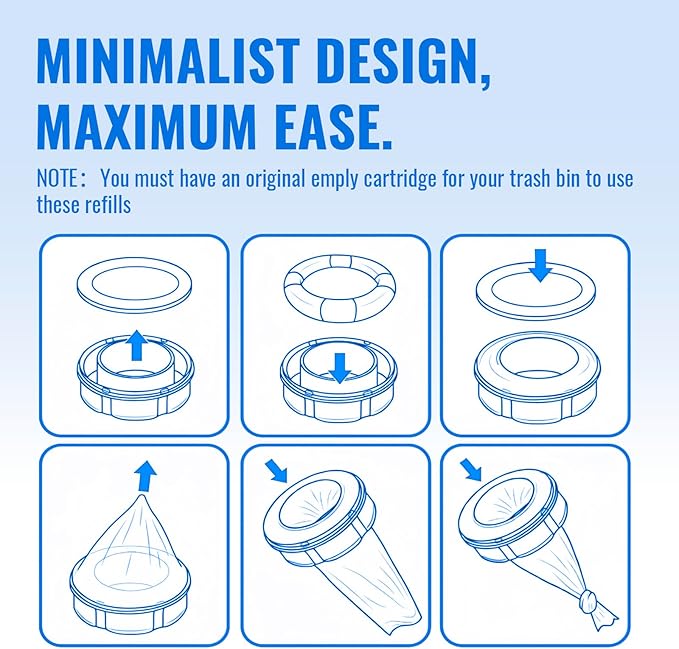 Diaper Pail Refill Bags, 3 Rolls Extra Thick, Leak-Proof&Odor Blocking, For Diaper Pails, Strollers&Travel, Eco-Friendly Baby Essentials, Hold up to 1658 Diapers, Ideal Gift for New Parents