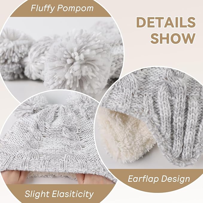 Zsedrut Winter Baby Boy Hats Pompom Baby Beanie for Girls Fleece Newborn Infant Toddler Beanie
