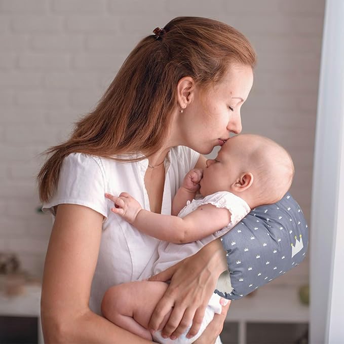 Nursing Arm Pillows for Breastfeeding,Baby Feeding Arm Pillow Portable and Washable for Travel, Soft Cotton Ergonomic Bottle Nursing Essentials(Broadcrown)
