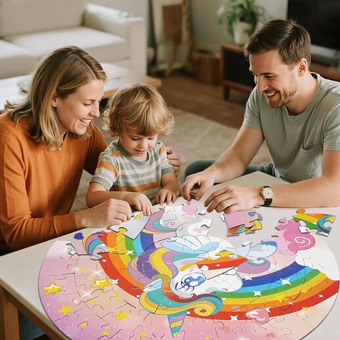 Kids Large Floor Puzzle -Educational Floor Puzzles for Kids, Best Gifts for 3-6 Years Old Girls, 70 Large Pieces, Puzzle for Boys and Girls 3+, Gift for 4-8 Years Old (Unicorn Puzzle)