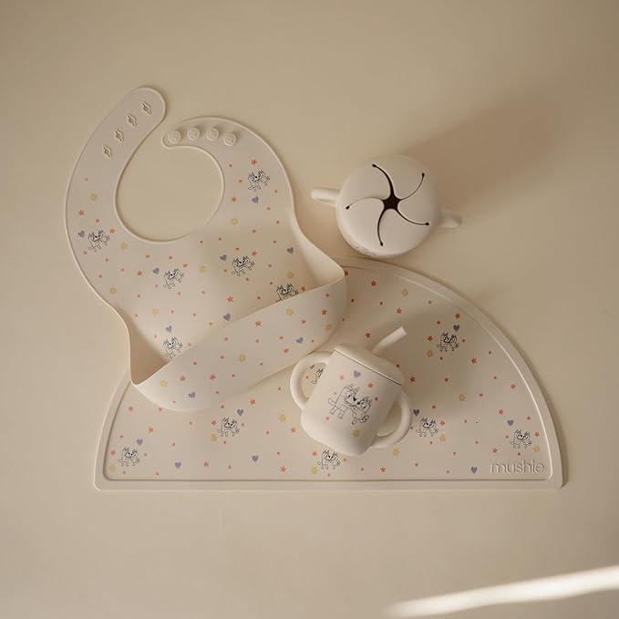 mushie x Bluey Silicone Placemat for Kids | BPA-Free Non-Slip Design (Bluey Ivory)