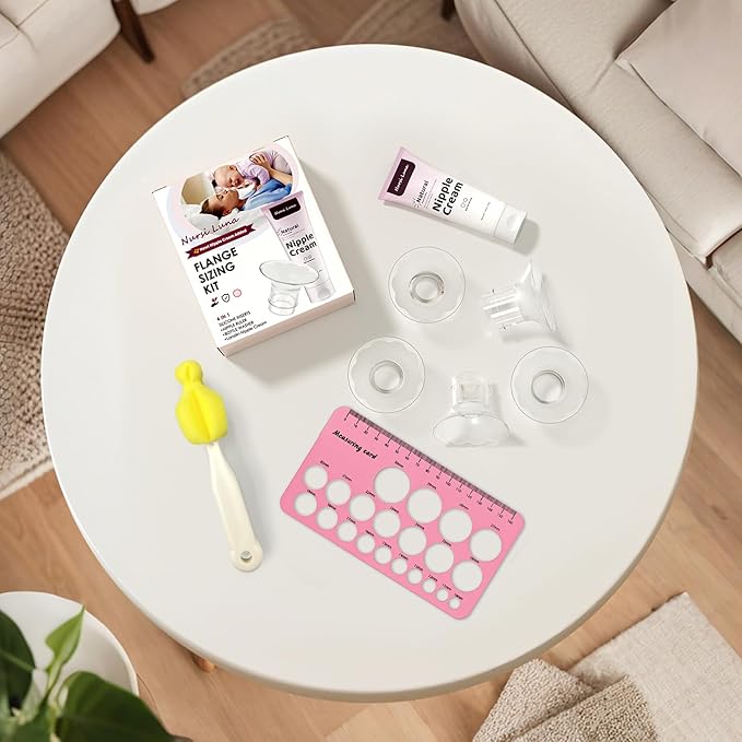 Flange Sizing Kit 3 in 1 with 10PCS Flange Inserts 13/15/17/19/21mm, Silicone Flanges Insert Kit for 24mm Flange/Shield, Pumping Essentials Kit for Moms