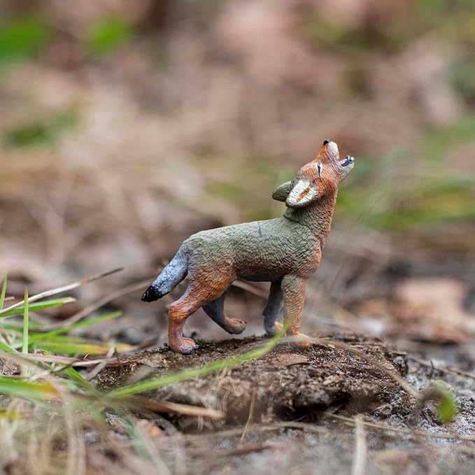 Safari Ltd. Coyote Pup Figurine - Lifelike 2.5" Model Figure - Educational Toy for Boys, Girls, and Kids Ages 1+