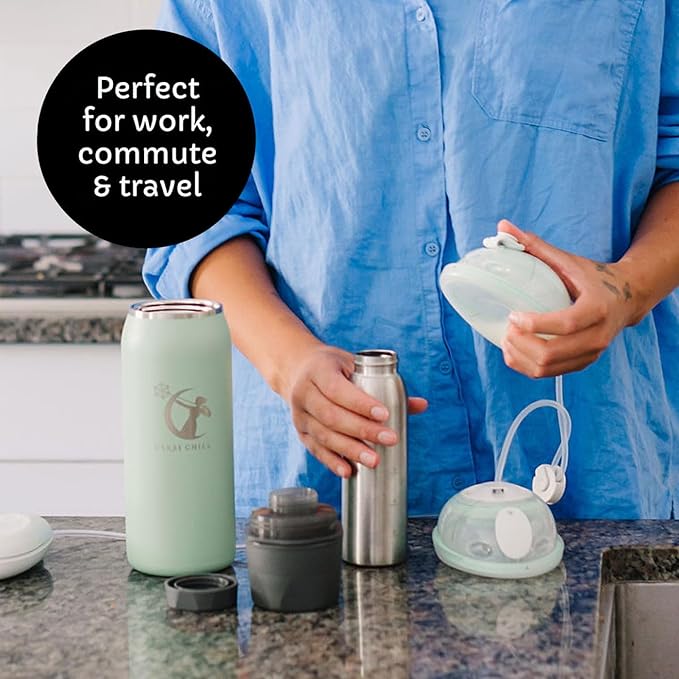 CERES CHILL OG Breastmilk Chiller & Warmer – 12–34oz Portable Breast Milk Cooler, Storage & Baby Bottle for Travel, Work or On-The-Go – Pump Compatible Container – You’re So Golden