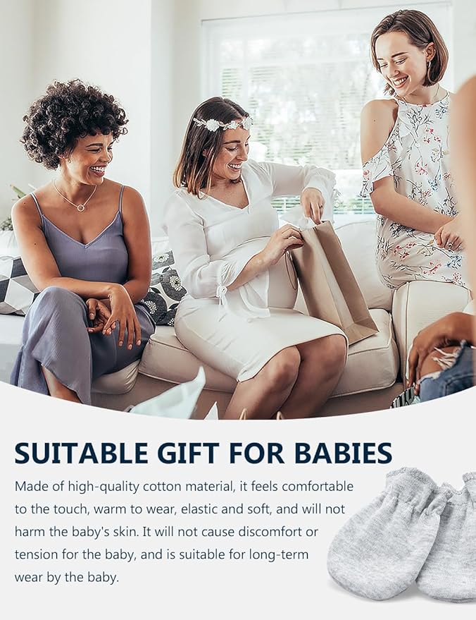 Cute Baby Mittens Newborn, No Scratch Baby Boy Mittens, Baby Girl Hat Gloves for Toddlers, Infant, Newborn