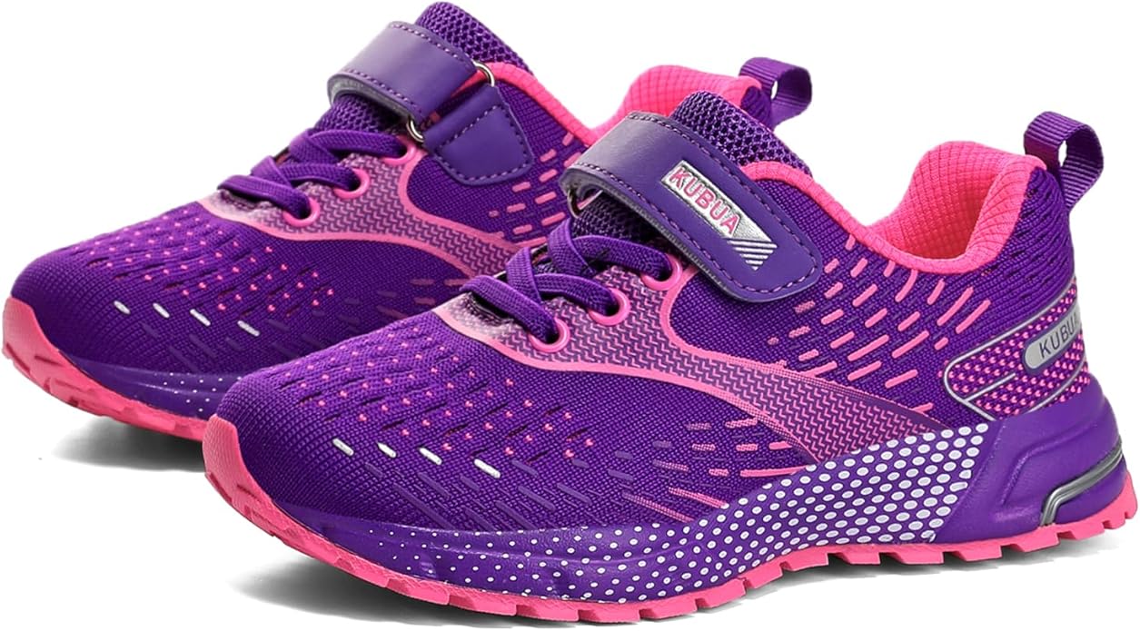 KUBUA Kids Sneakers for Boys Girls Running Tennis Shoes Lightweight Breathable Sport Athletic