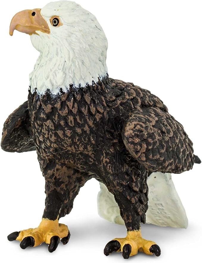 Safari Ltd. Bald Eagle Figurine - Realistic 2.4" Bird Figure - Educational Toy for Boys, Girls, and Kids Ages 3+
