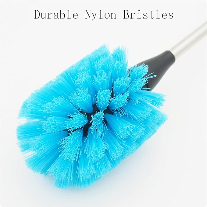 Bottle Brush, Bendable Long Handle Cleaner Brushes for Cleaning Neck Bottles, Baby Bottles, Water Bottles, Tumblers, Flask, Bird Feeder, Vase and Home Kitchen Sink Cleaning Brush (Blue and Black)
