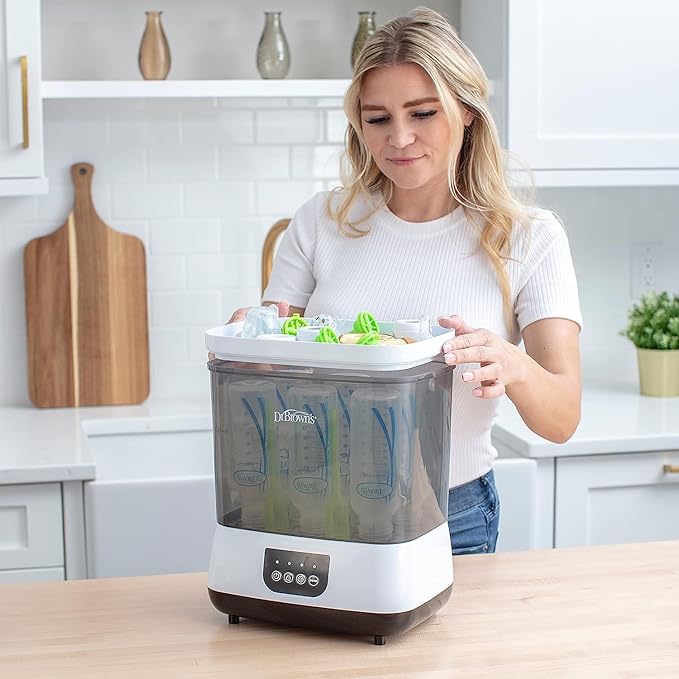 Dr. Brown’s Natural Flow MilkSPA Breastmilk and Bottle Warmer with Dr. Brown's Deluxe Electric Baby Bottle and Pacifier Sterilizer