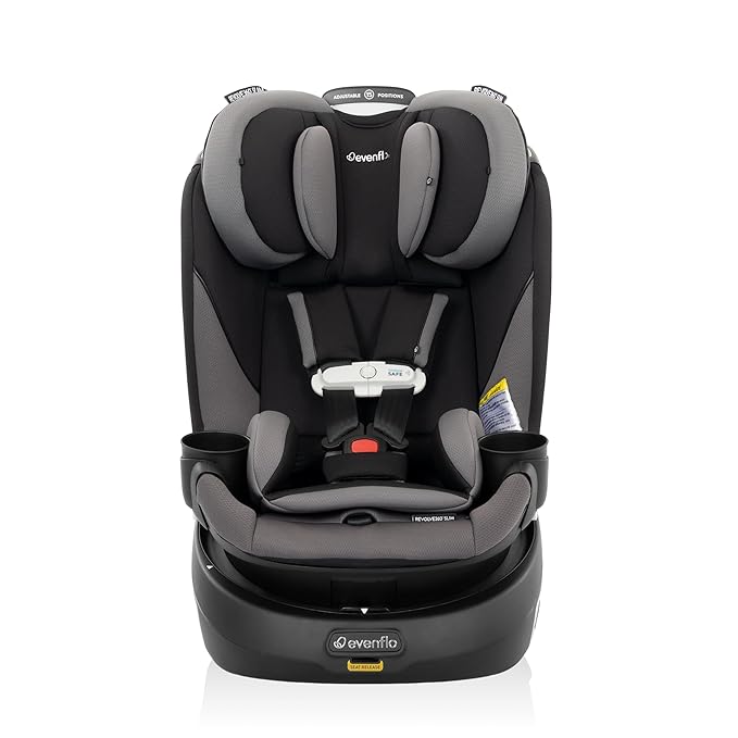 Evenflo Gold Revolve360 Slim 2-in-1 Rotational Car Seat with SensorSafe (Obsidian Black)