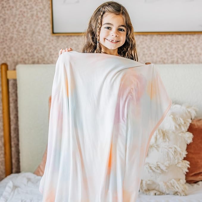 Copper Pearl Large Premium Knit Baby 3 Layer Stretchy Quilt Blanket Nova