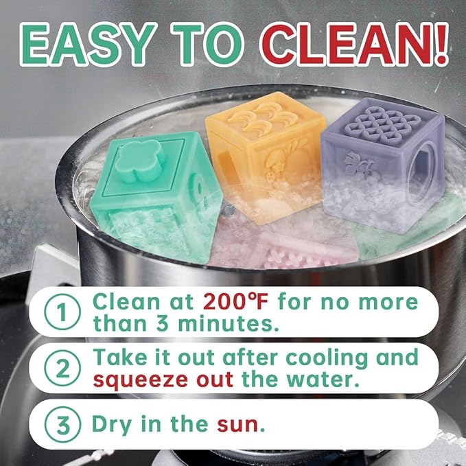 SpringFlower 3 in 1 Montessori Toys for Babies 0-3-6-12 Months, Soft Baby Teething, Stacking Building Blocks for Infants, Sensory Developmental Education Toys for Toddler Baby 12-18 Months,23 PCS