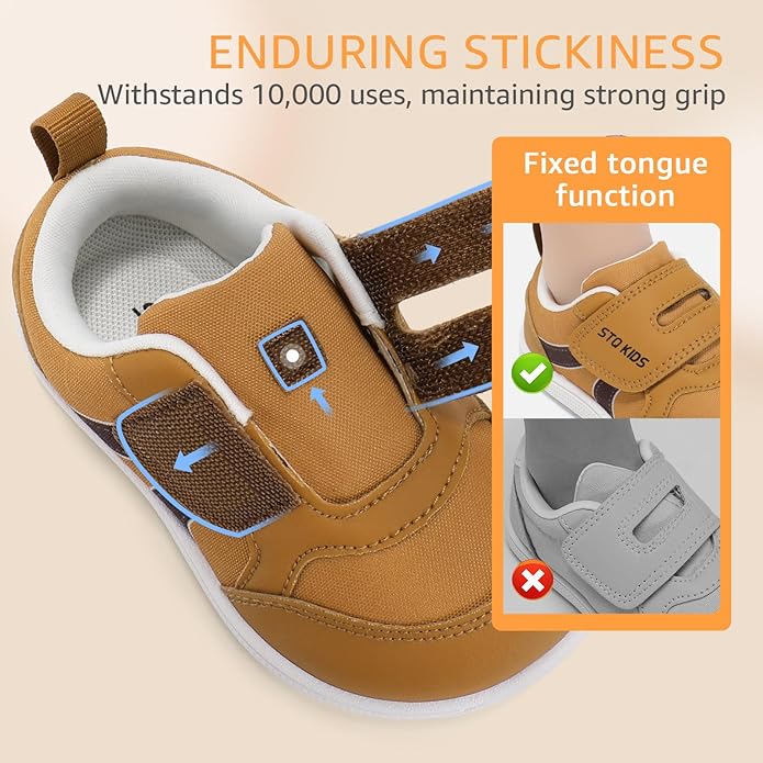 Toddler Wide Toe Box Barefoot Shoes Boys Girls Sneakers Kids Tennis Shoes Preschool Non Slip Lightweight Comfortable First Walking Shoes Running Outdoor Activities