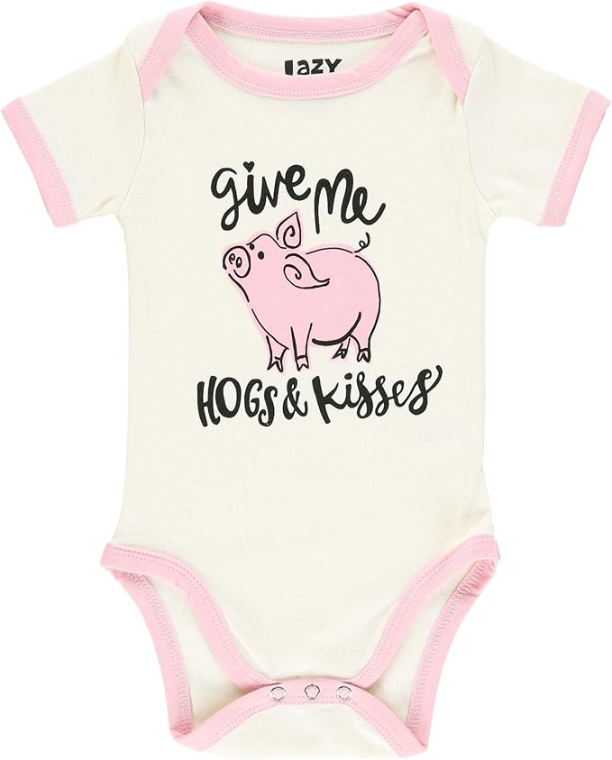 Lazy One Cute Unisex Baby Bodysuit, Cute Animal Designs, 6-18 Months