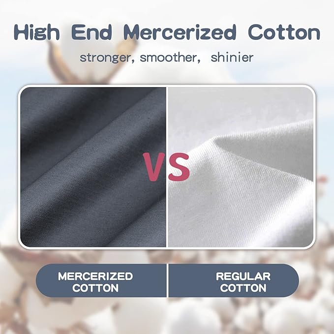 Soft Organic Cotton Toddler Pillowcases 14 X 20 Inches, Fit 13 X 18, 14 X 19 Pillows, Smooth Pearl Cotton Baby Pillowcases with Envelope Closure, Dark Grey and Ivory, Set of 2