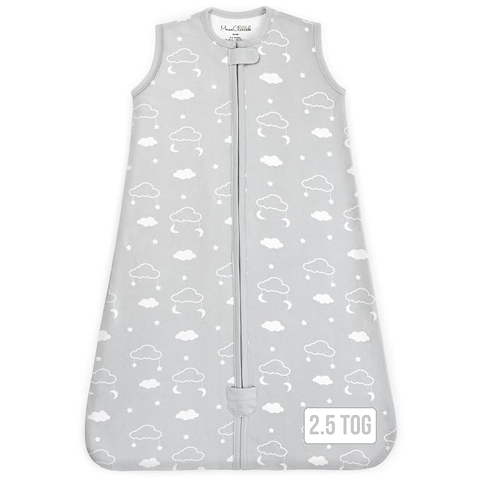 Mama Cheetah Baby Sleep Sack 2.5 TOG, Winter Baby Sleeping Bag with 2-Way Zipper, Organic Cotton Swaddle Transition Wearable Blanket for Boy Girl Infant Toddler, 0-6 Months