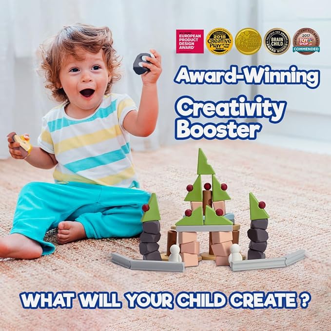 Taksa Toys Nature-Inspired Unique Reggio Emilia Learning Toys, Preschool Resources for Fine Motor Skills, Educational Building Blocks for Kids, Montessori Toys for 4 5 6 7+ Ages, Expert Pack 144 Pcs