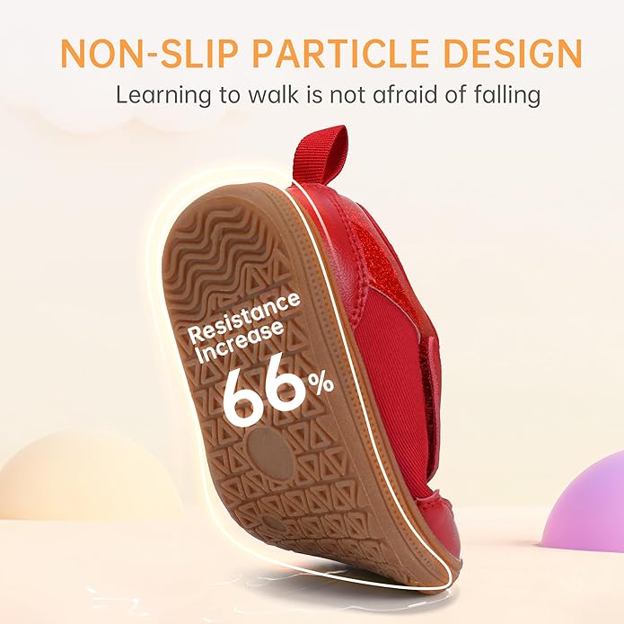 Toddler Wide Toe Box Barefoot Shoes Boys Girls Zero Drop,Baby First Walking Shoes Glitter Little Kids Sneakers Non-Slip Preschool Running Tennis Canvas Casual Preschool Outdoor Activities