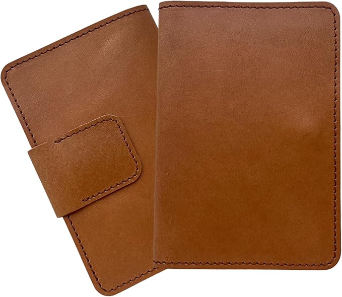 CITYSHEEP Passport Wallet With Airtag Slot - Family Holder for 4 Passports. Tan Color