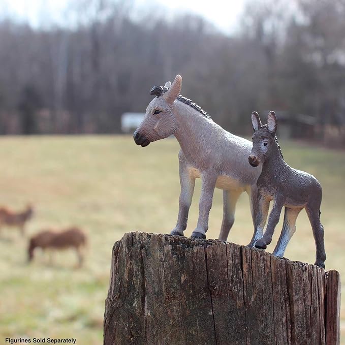 Safari Ltd. Donkey Figurine - Detailed 4" Plastic Model Figure - Fun Educational Play Toy for Boys, Girls & Kids Ages 3+