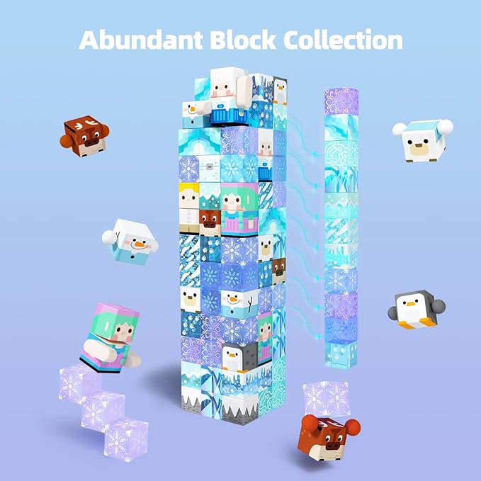 GobiDex Magnetic Blocks Magnet Building Toys, Princess Castle Toys for Girls, STEM Creative Sensory Birthday Gift for Kids Age 3+ Years Old