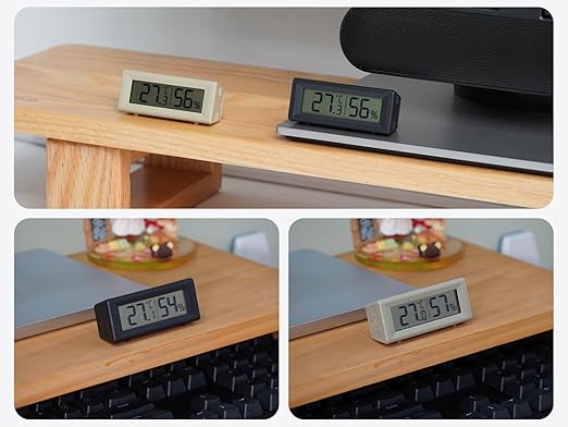 Small Digital Hygrometer, Humidity Meter, Indoor Thermometer, Room Temperature and Humidity Monitor, Gauge with Accurate Sensor, for House, Home, Baby Room, Greenhouse, Humidor, Incubator, Reptiles