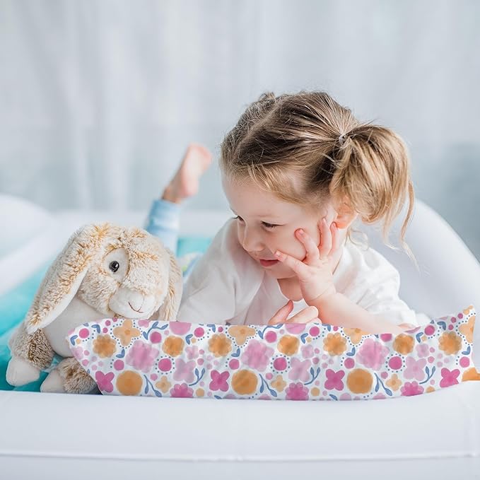 Little Sleepy Head Toddler Pillow with Pillowcase 13x18 - Kids Pillow for Sleeping - Better Neck Support Ergonomic Pillow and Toddler Pillowcase - Best Pillows for Kids (Whimsy Garden)