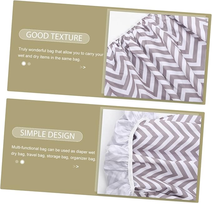 Milisten Reusable Diaper Pail Wet Bag for Cloth Diapers Elastic Edges Portable Storage Solution for Nursery or Travel