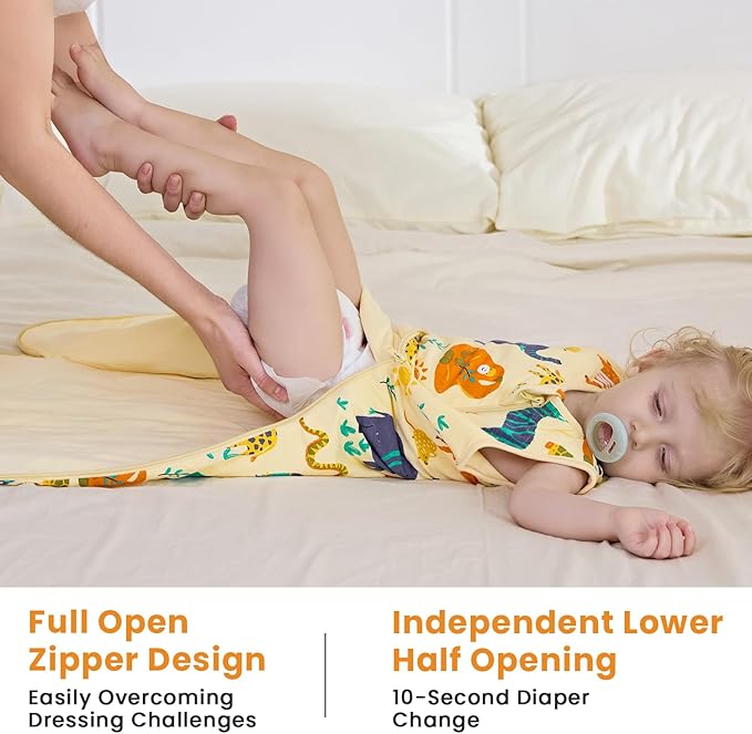Bamboo Viscose Sleep Sack for Babies and Toddlers 1.0 Tog Wearable Blanket 2-Way Zipper Baby Shower Gifts