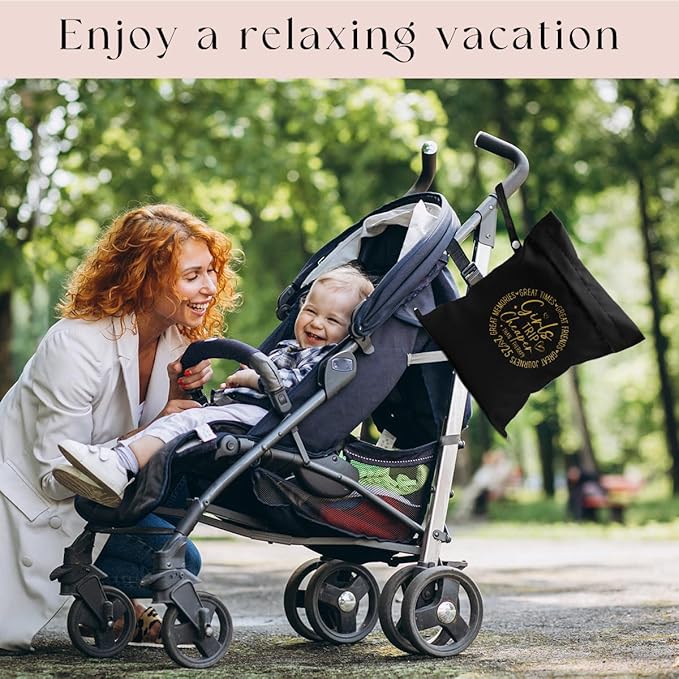 Girls Trip Gifts Wet Dry Bag, Beach Bag Wet Bag Favors, for Swimsuit Toiletry Travel Essentials For Women Aloha Bags, Beach Travel Gym Laundry bags for Dirty Diaper Swimsuit Gifts (Black)