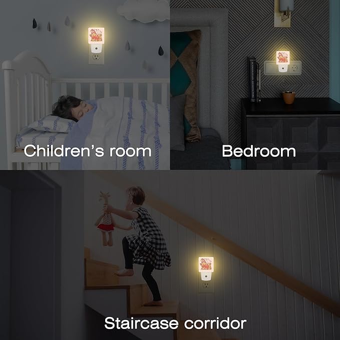 Valentine's Day Gnome Couple Night Light for Kids, Gnomes with Love Red Hearts Night Light Plug in with Dusk to Dawn Sensor,0.5w Energy Saving Nightlight for Hallway Stairway Kitchen Bedroom